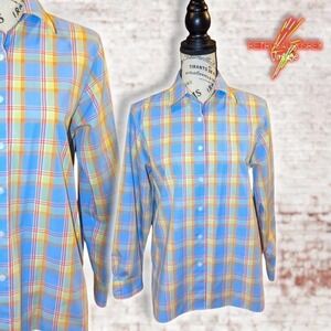 Foxcroft Nordstrom's Preppy Multicolor Button up Shirt, 6P